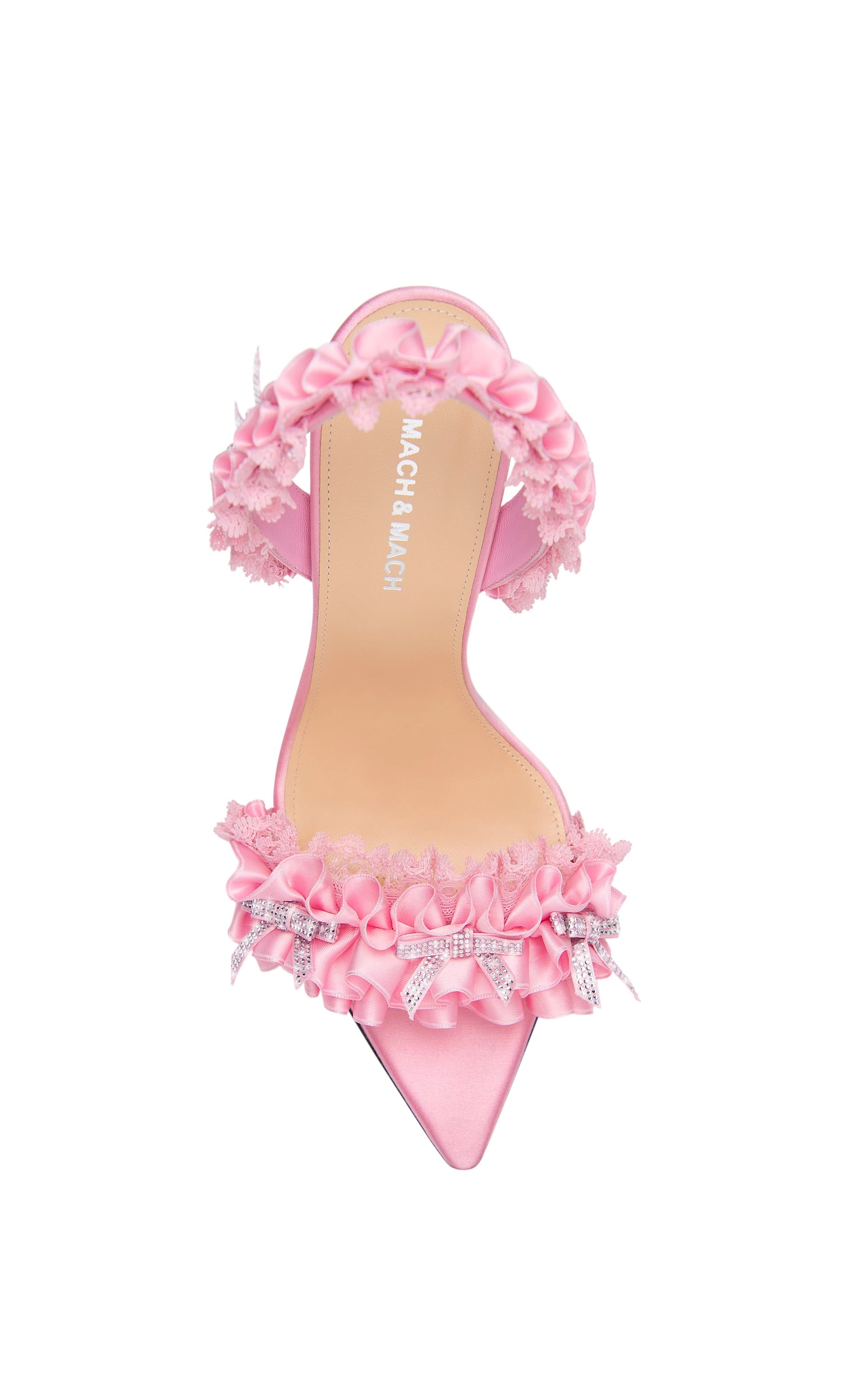 Antoinette 95 silk Slingback - Pink