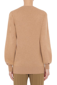 Pull avec détail drapé asymétrique - Brown & Yellow