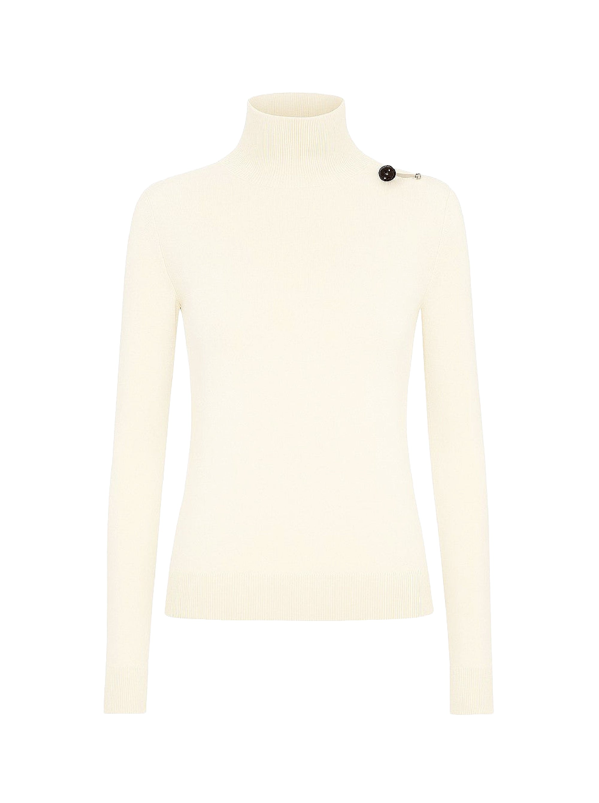 Pull en cachemire à encolure relevée - Ivory