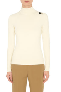 Pull en cachemire à encolure relevée - Ivory