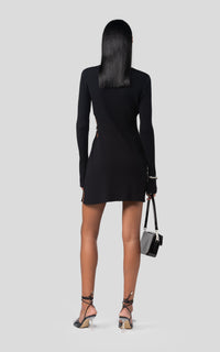 Short dress with cut-outs - Black