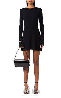 Short dress with cut-outs - Black