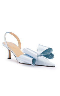 Le Cadeau 65 silk slingback - Sky Blue