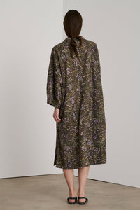 KAKI/LILAS ROBE CHAINE & TRAME DAILY