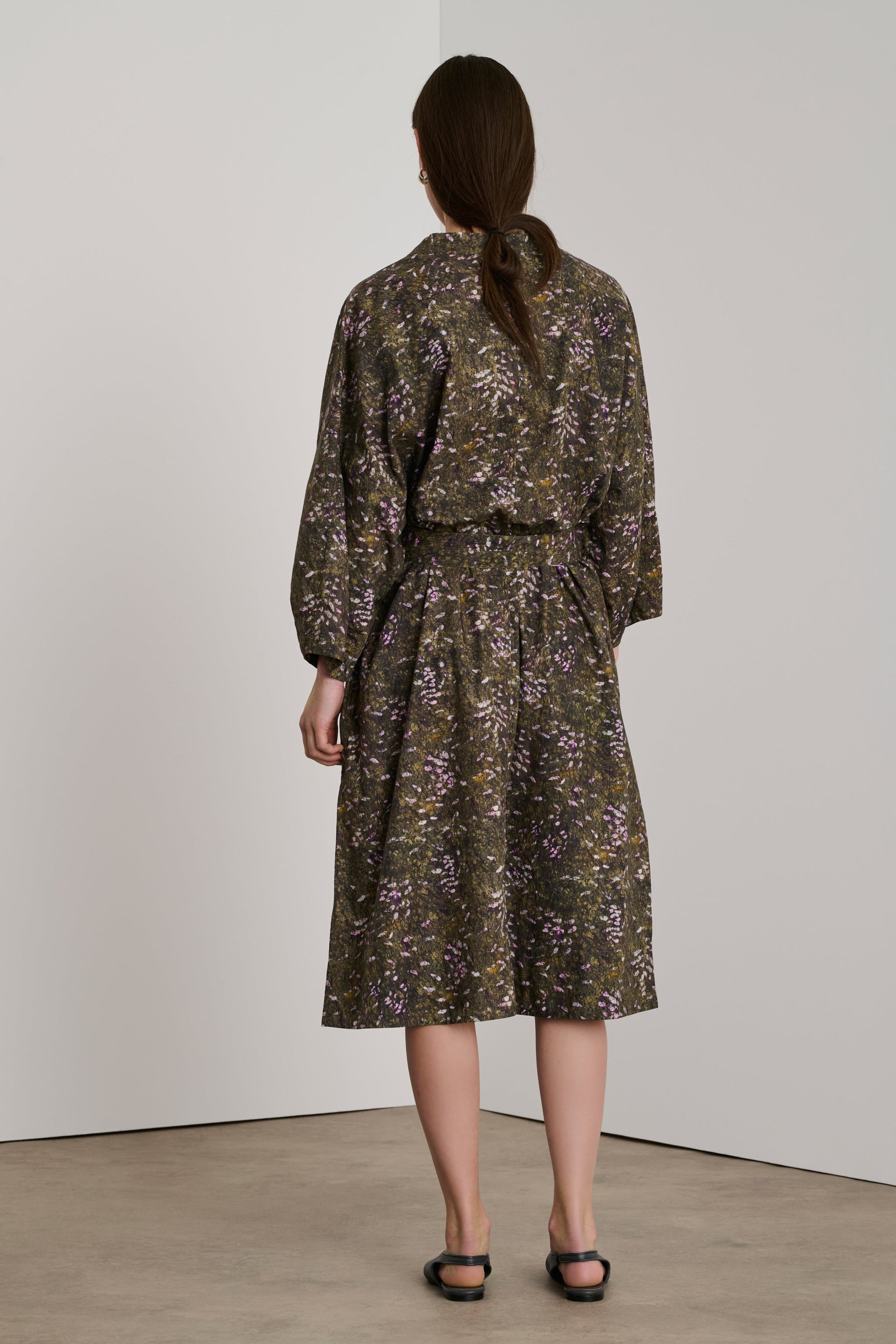 KAKI/LILAS ROBE CHAINE & TRAME DAILY