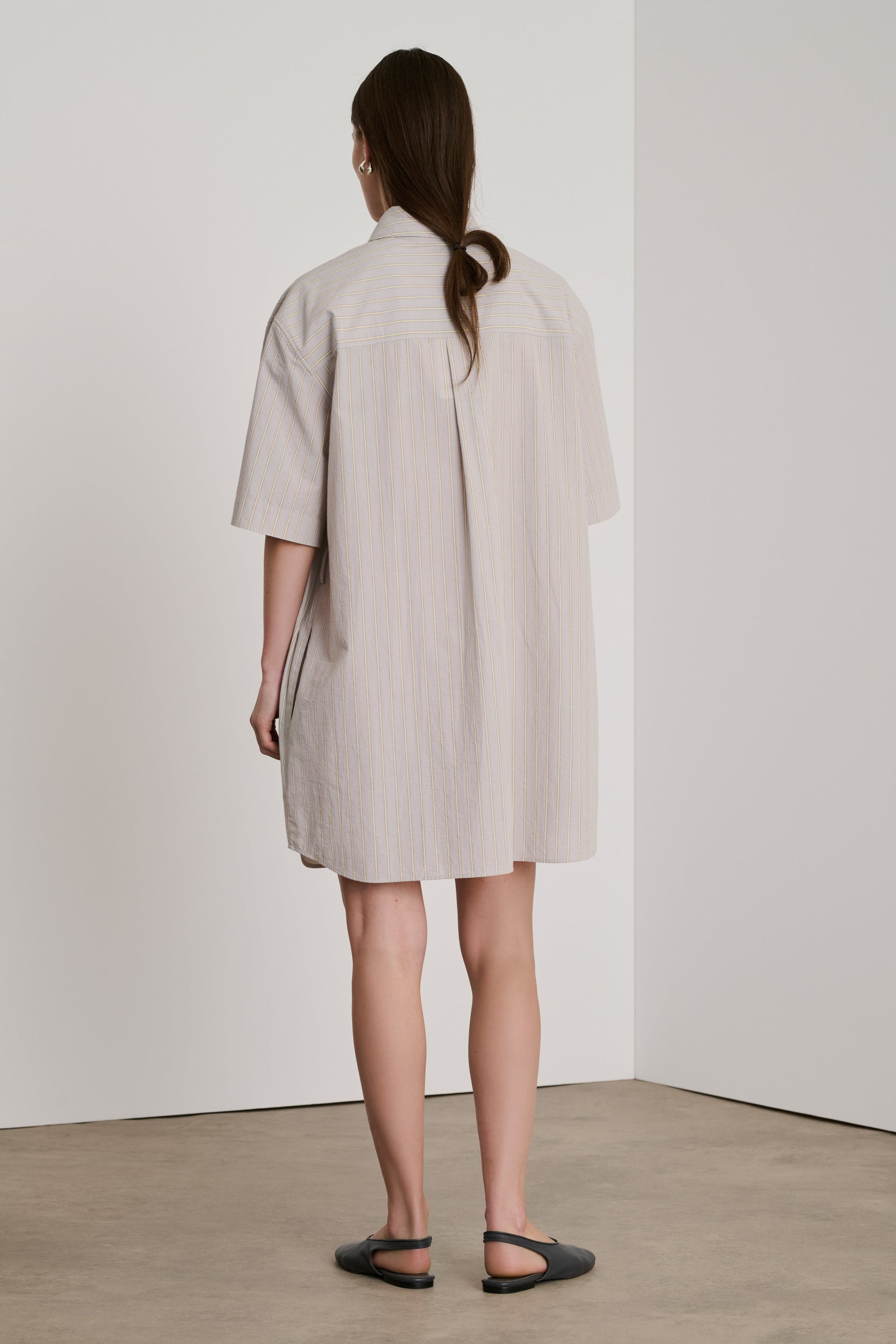 GRIS CLAIR/ECRU ROBE CHAINE & TRAME DAHLIA