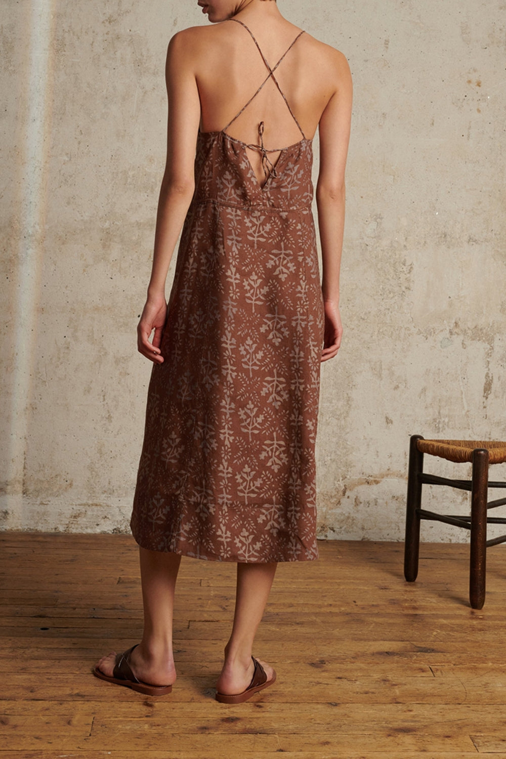 MARRON/PARME ROBE CHAINE & TRAME THEORIE