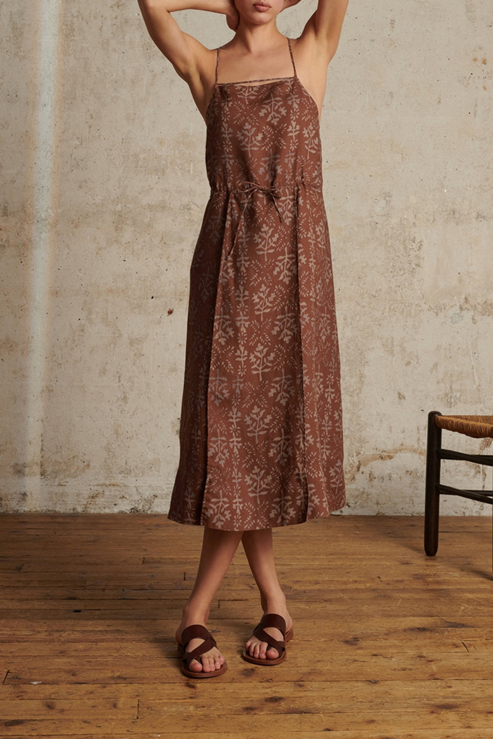 MARRON/PARME ROBE CHAINE & TRAME THEORIE