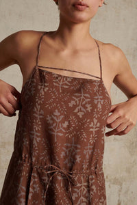 MARRON/PARME ROBE CHAINE & TRAME THEORIE