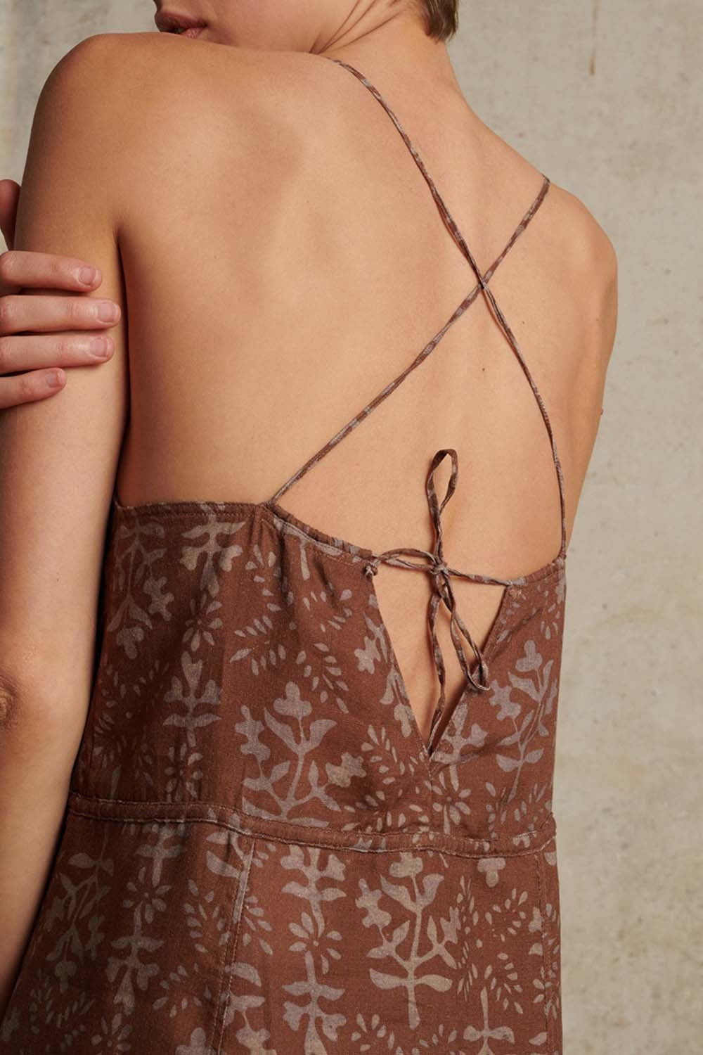 MARRON/PARME ROBE CHAINE & TRAME THEORIE
