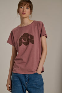 VIEUX ROSE TSHIRT MANCHES COURTES VAL