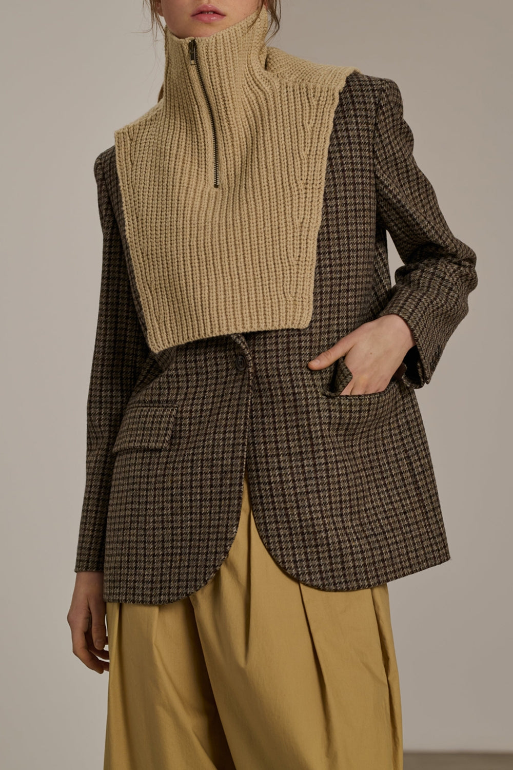 BEIGE MAILLE WOOL