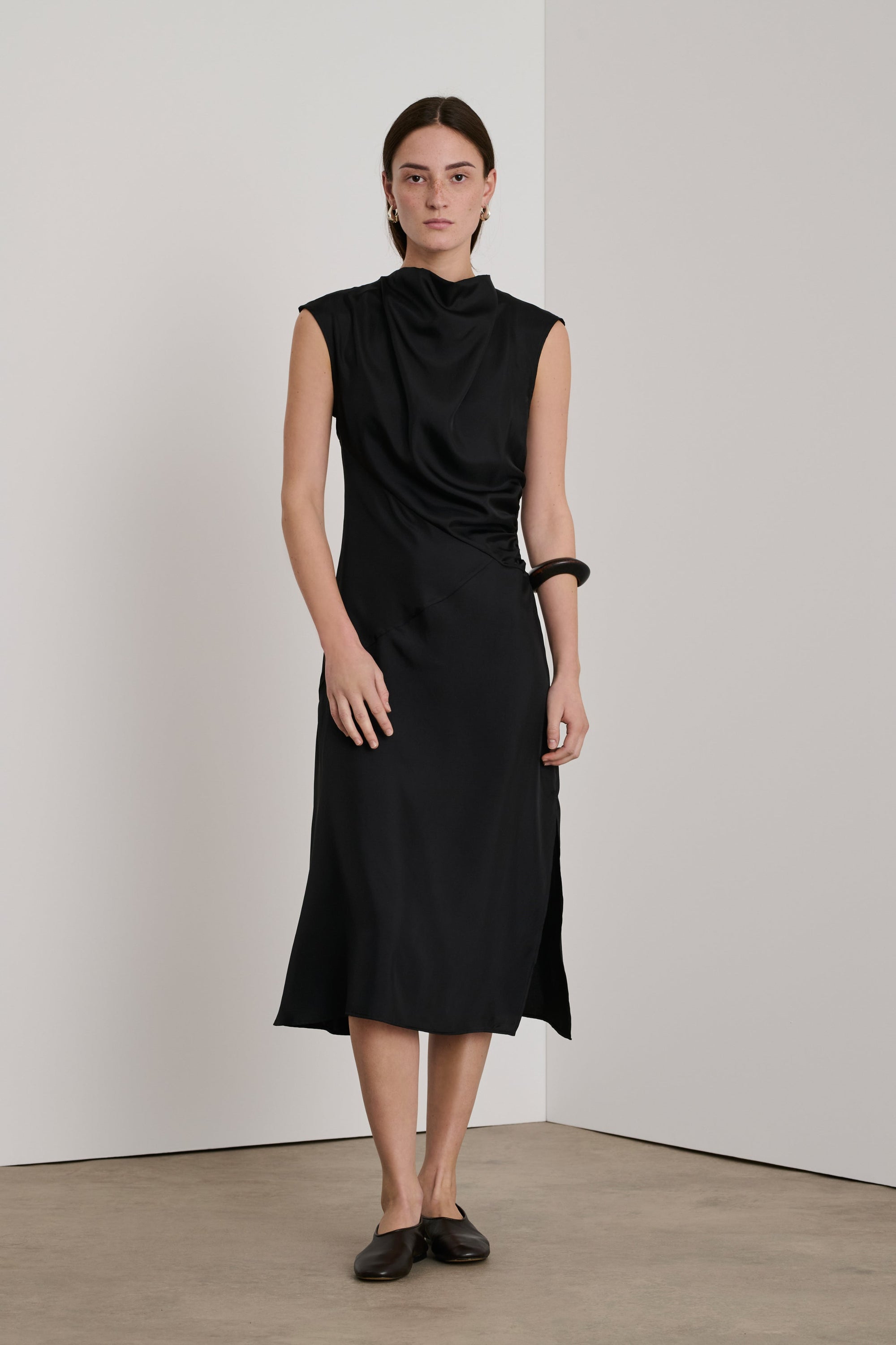 NOIR ROBE CHAINE & TRAME EUGENIE