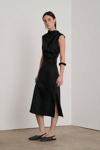 NOIR ROBE CHAINE & TRAME EUGENIE