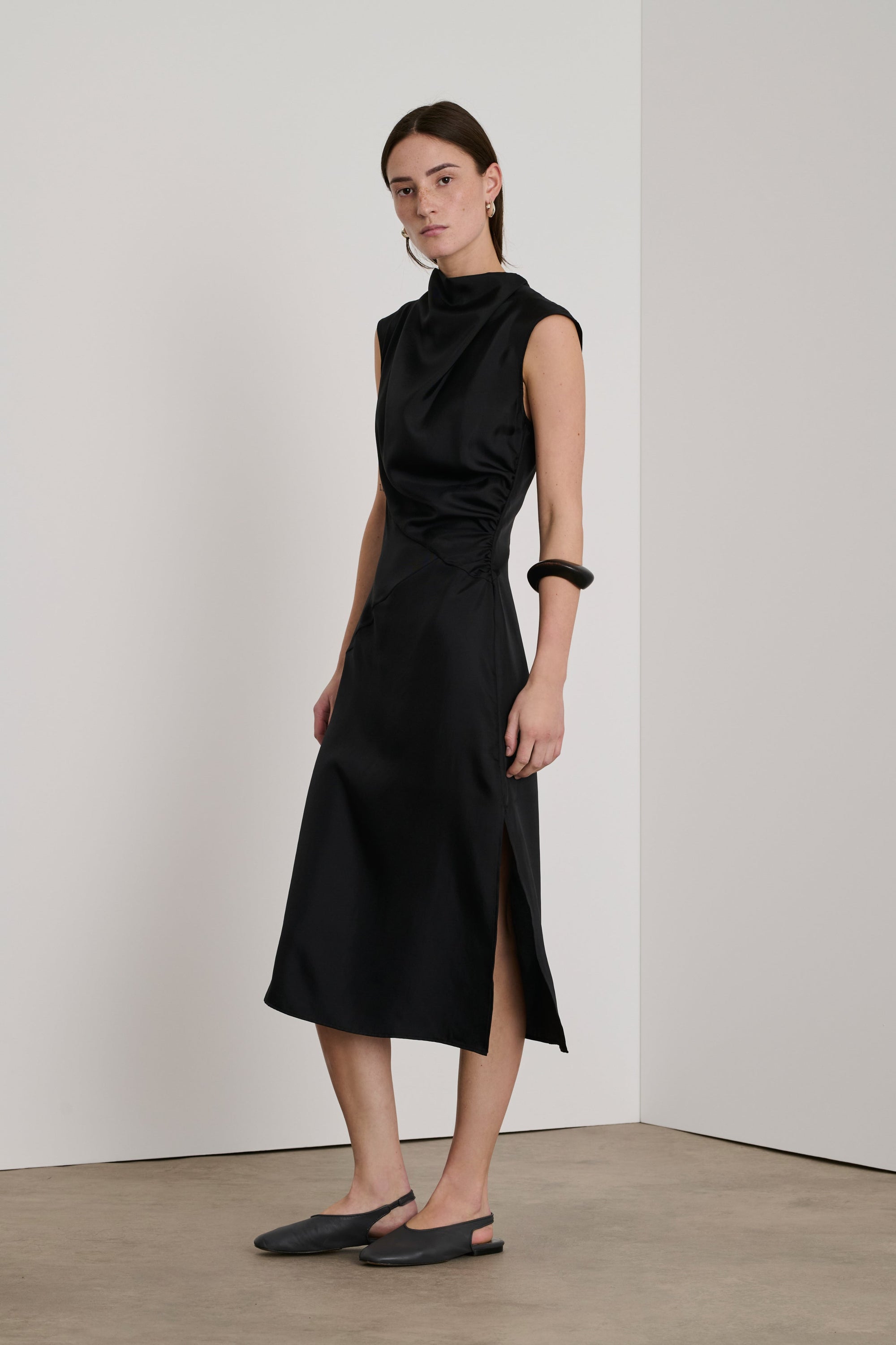 NOIR ROBE CHAINE & TRAME EUGENIE