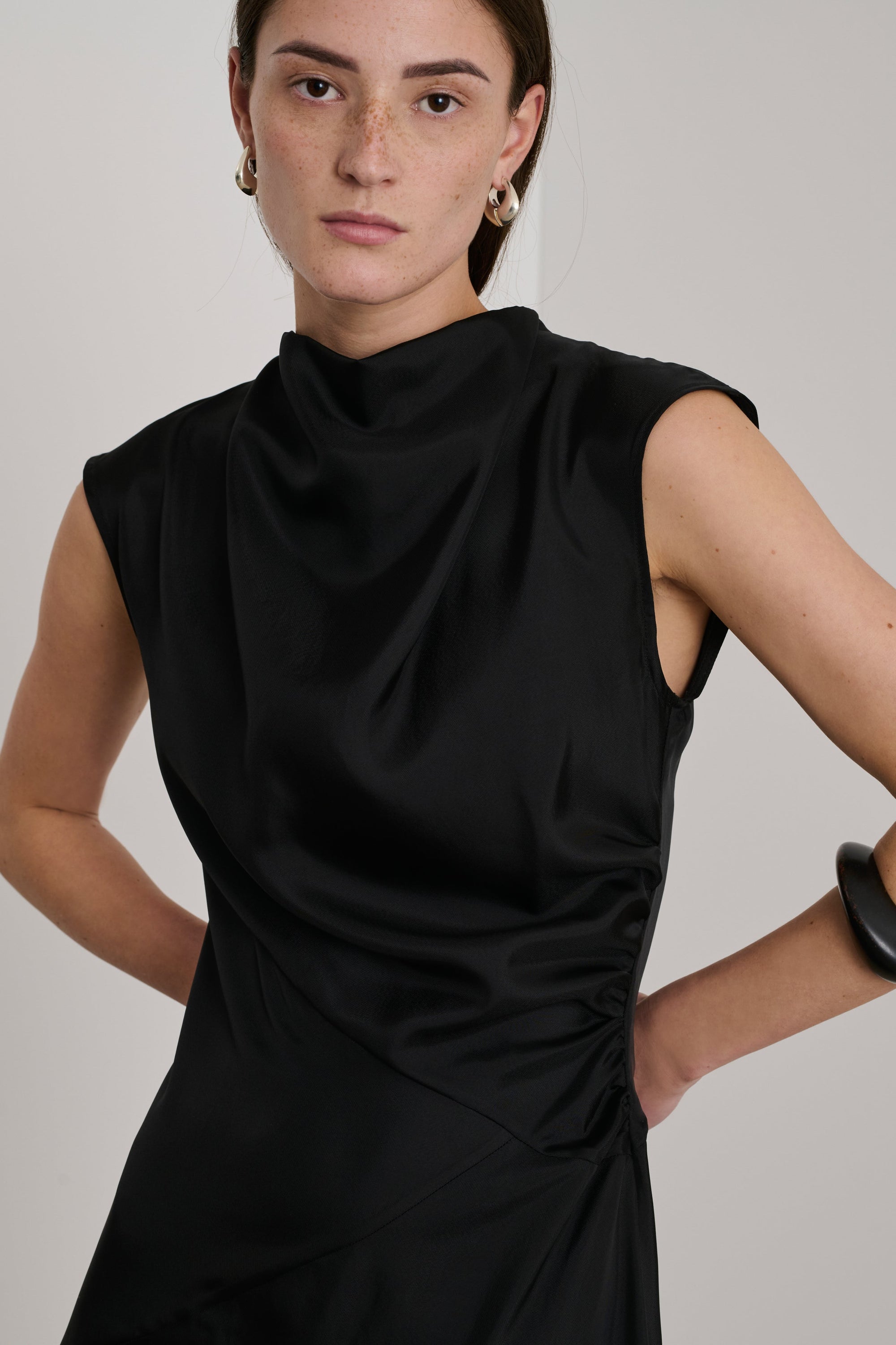NOIR ROBE CHAINE & TRAME EUGENIE