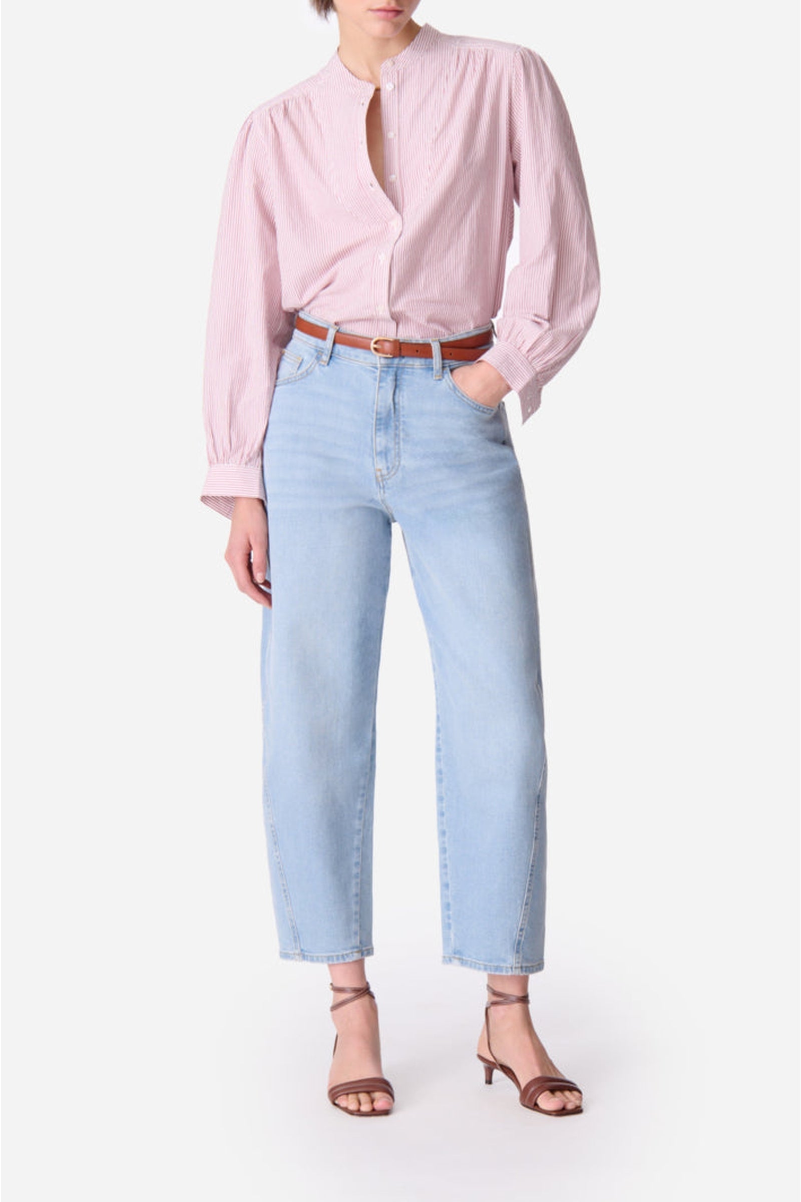 Blouse à col mao Chouchou - Blush