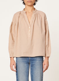 12 QTY NEW // MARRON GLACE / Blouse Nipoa - MARRON GLACE