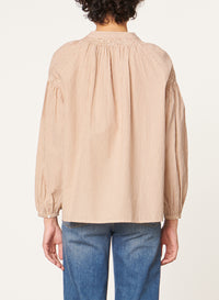 12 QTY NEW // MARRON GLACE / Blouse Nipoa - MARRON GLACE