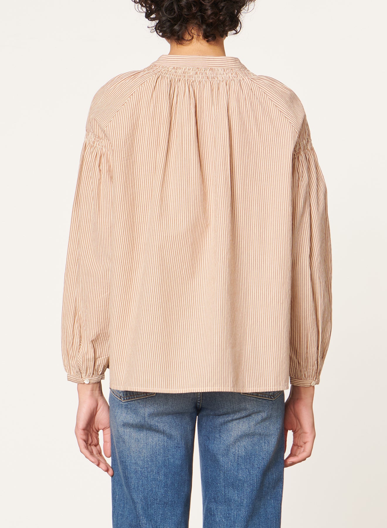 12 QTY NEW // MARRON GLACE / Blouse Nipoa - MARRON GLACE