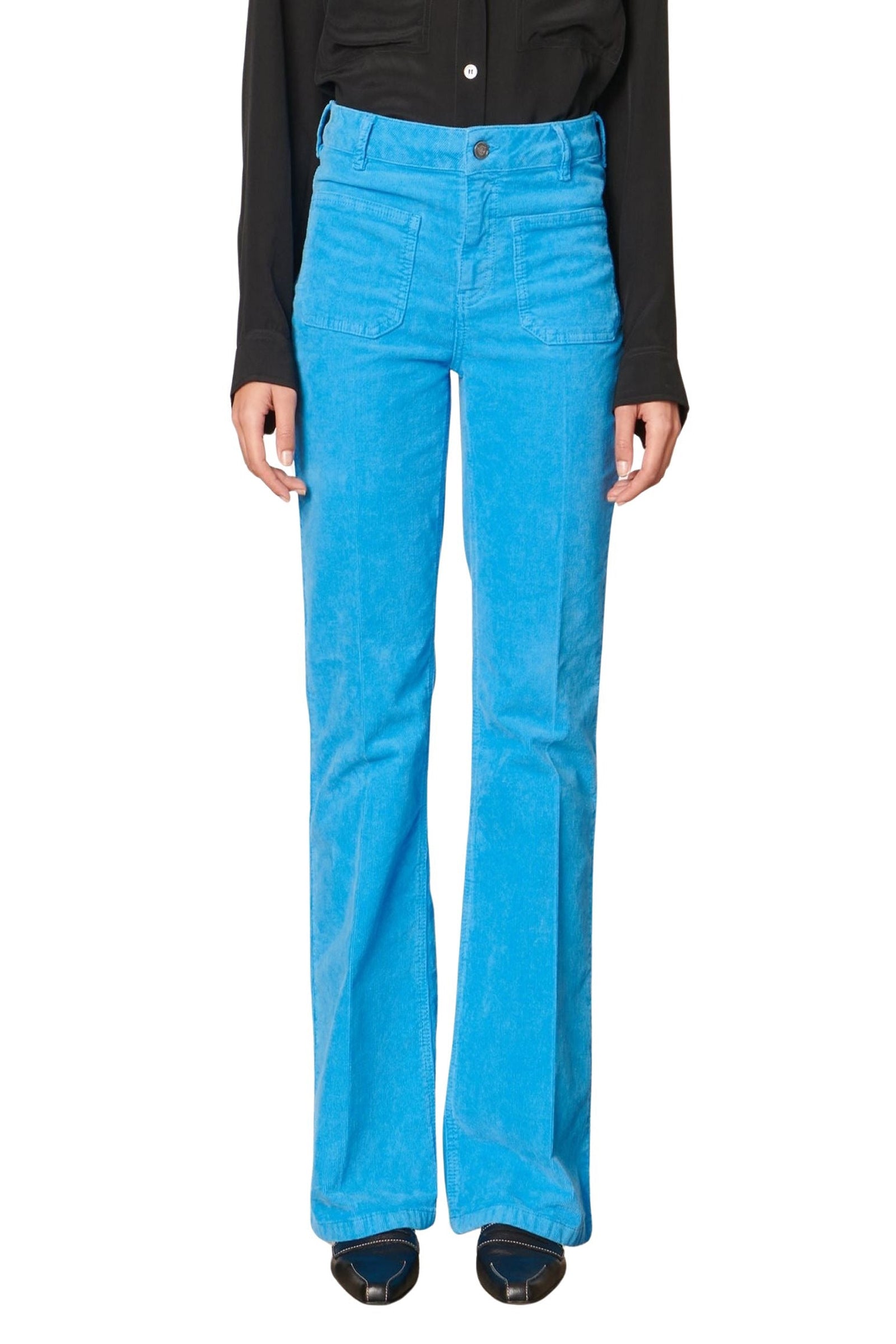 Pantalon bootcut Dompay en denim - Bleu Vif