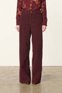 Bilbao velvet trousers - Bordeaux