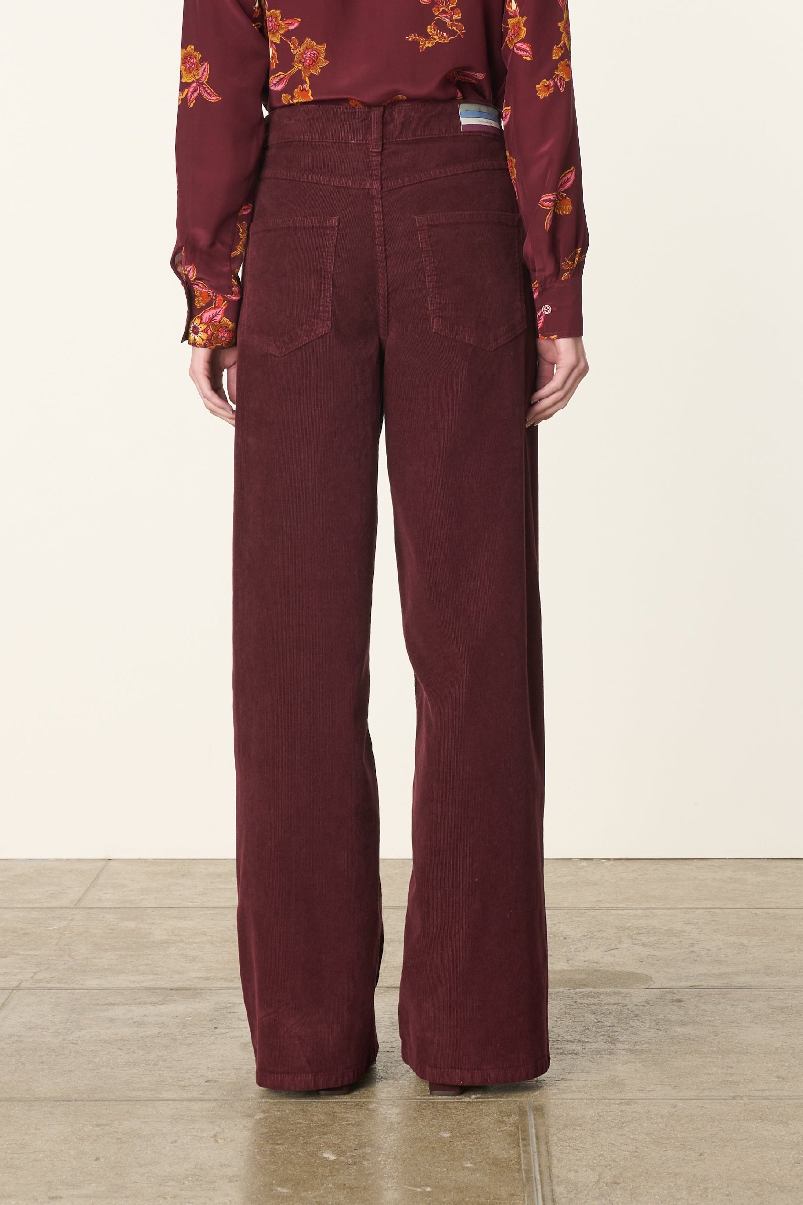 Bilbao velvet trousers - Bordeaux