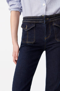Nano bootcut denim trousers - Indigo