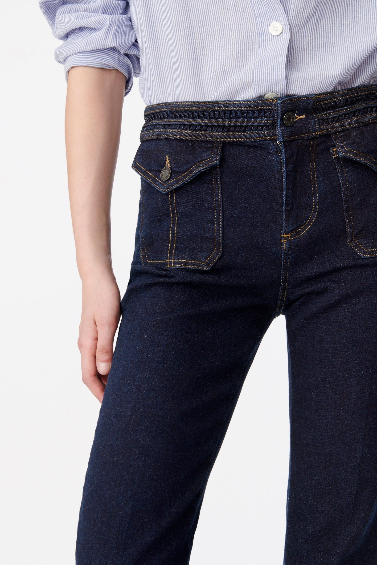 Nano bootcut denim trousers - Indigo
