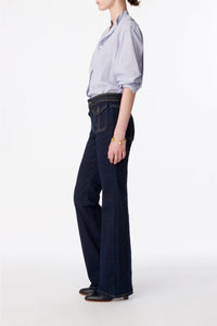 Pantalon bootcut Nano en denim - Indigo