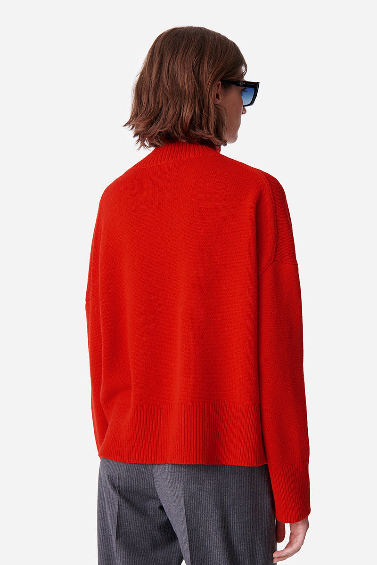 Pull Malo en laine et yack mélangés - Coquelicot