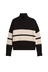 Pull Malo en laine - Noir & Écru