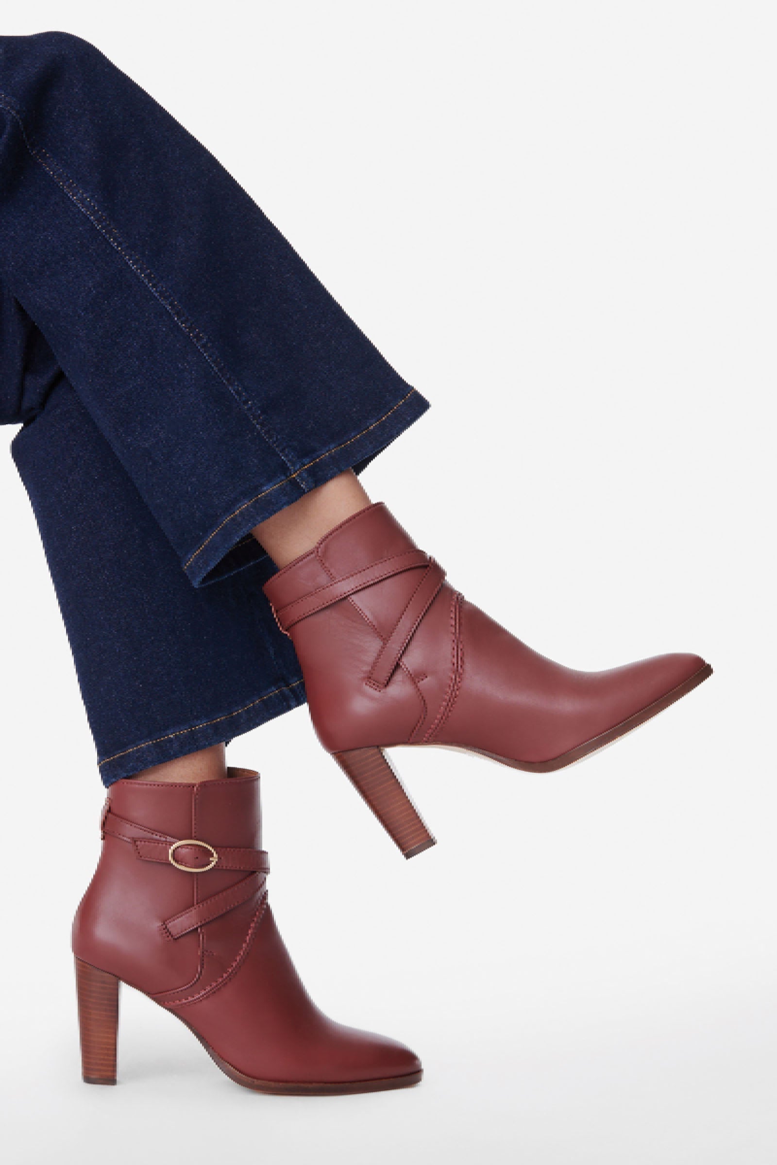 Bottines 85 en cuir - Acajou