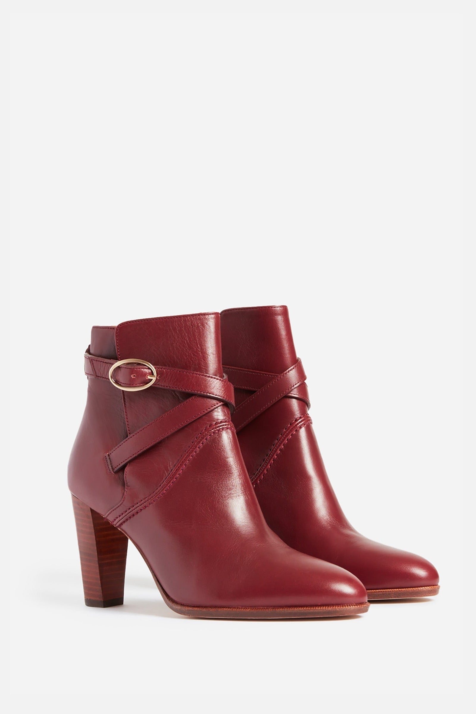 Leather 85 ankle boots - Mahogany