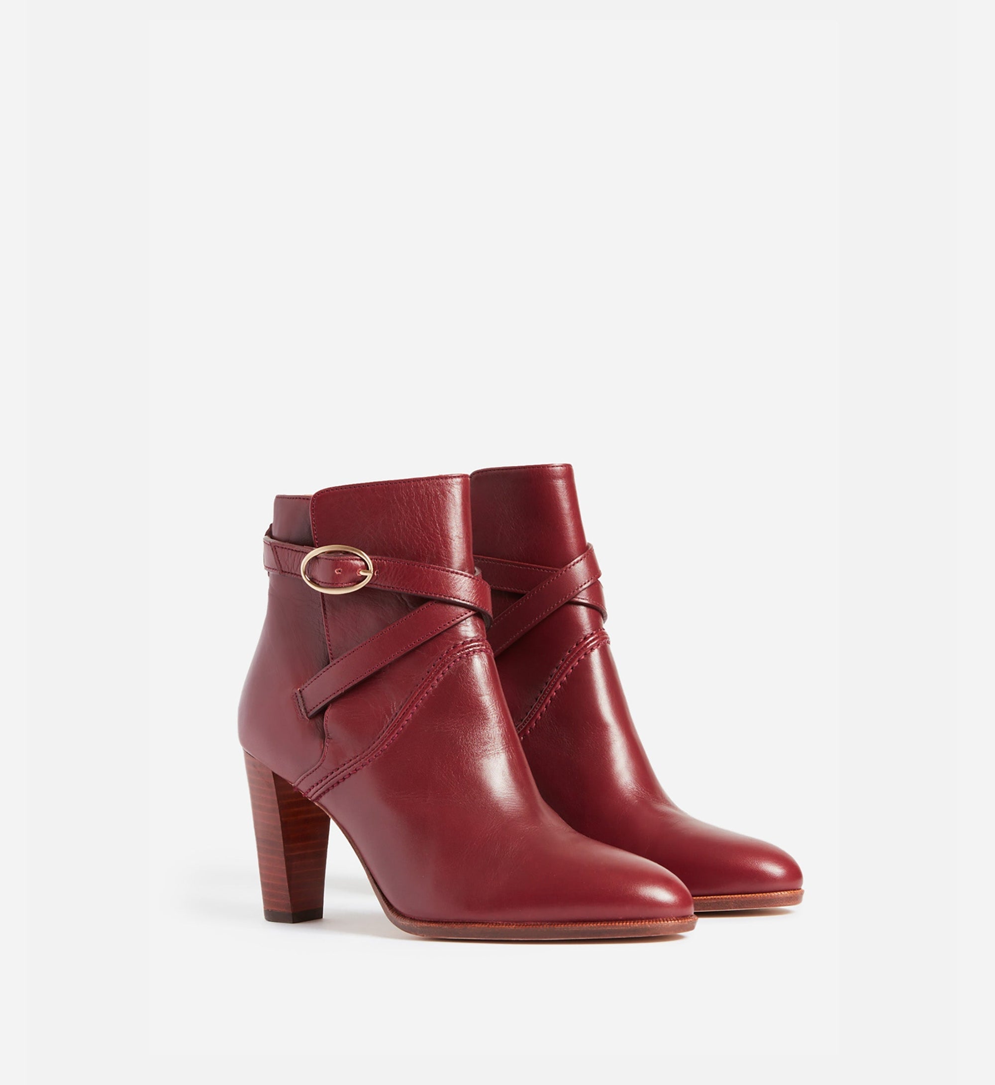 Bottines 85 en cuir - Acajou
