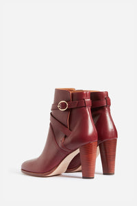 Leather 85 ankle boots - Mahogany