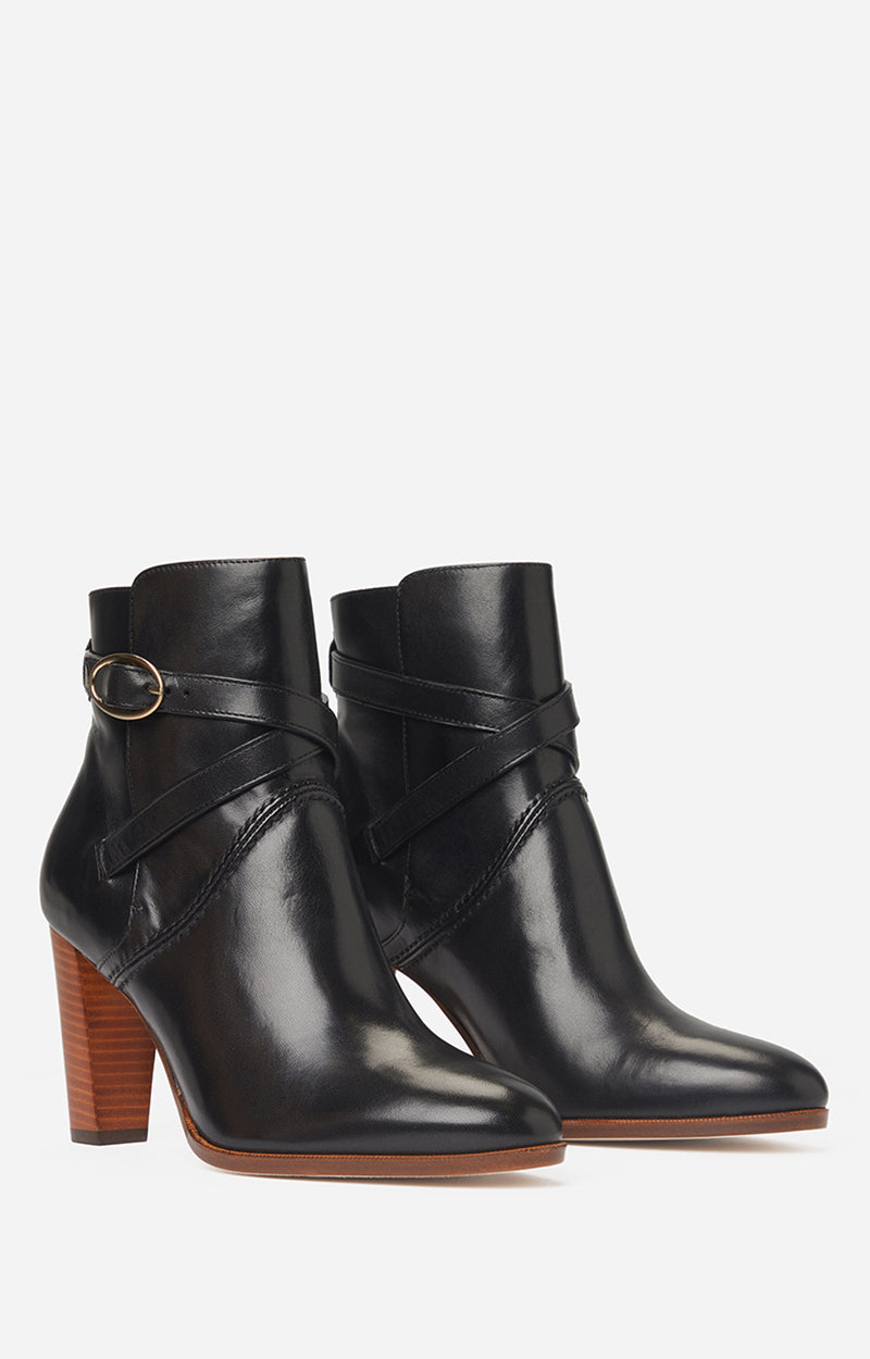 Bottines 85 en cuir - Noir