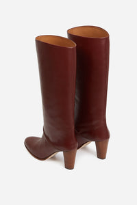 10 QTY NEW // ACAJOU / Bottes en Cuir - ACAJOU
