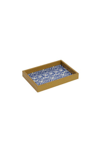 RECO PRIX : 59,5 // Rectangular Tray Damask Design Blue Natural