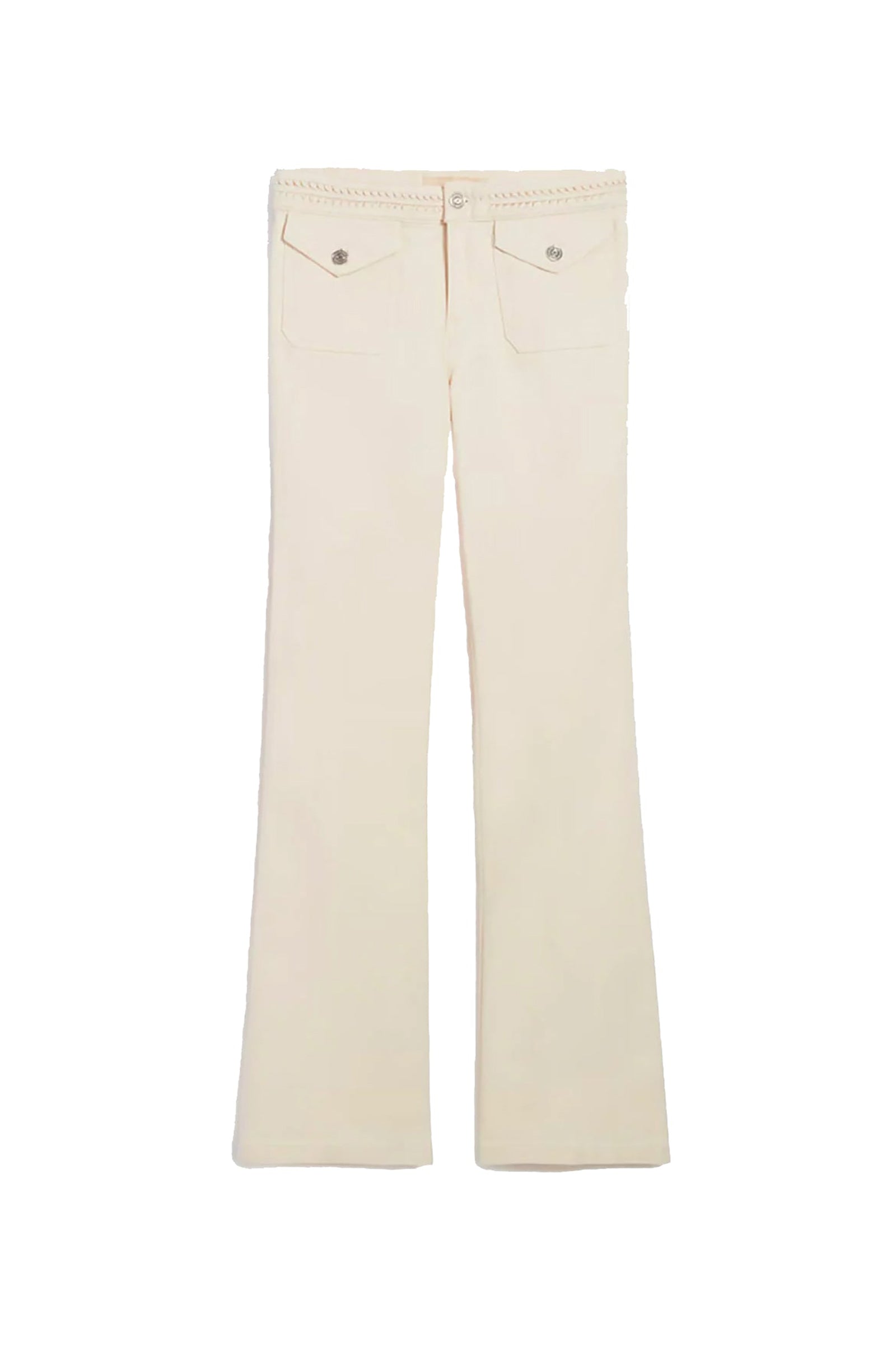 Pantalon bootcut Nano en denim - Craie