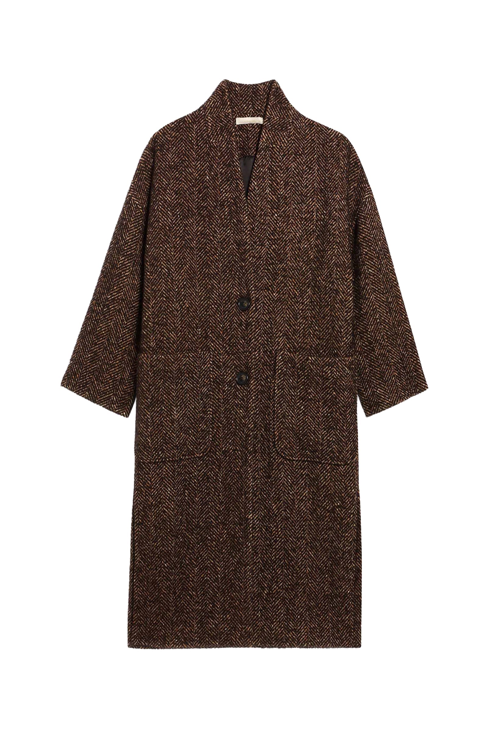Manteau Bachir en laine mélangée - Marron