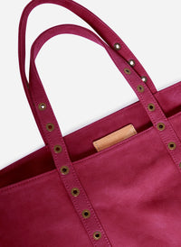 4 QTY NEW // BORDEAUX / Cabas L en Nubuck - BORDEAUX