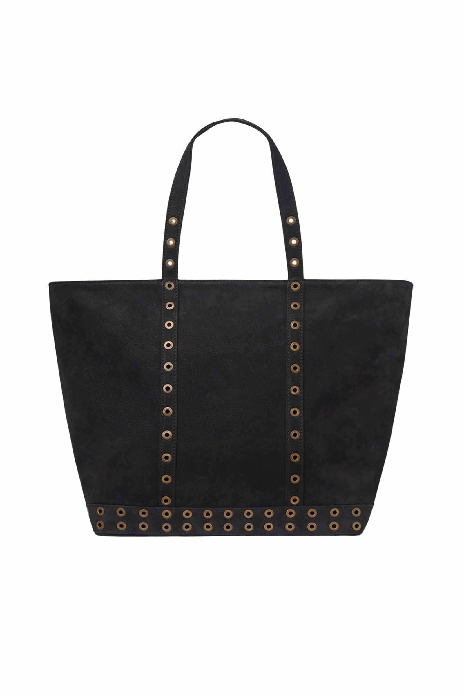 Cabas L en cuir - Noir