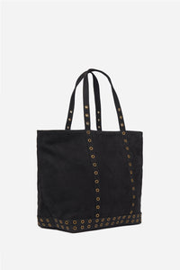 Cabas L en cuir - Noir