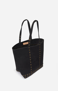 Cabas L en cuir - Noir