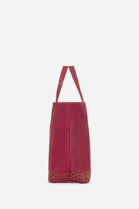 3 QTY NEW // BORDEAUX / Cabas M en Nubuck - BORDEAUX