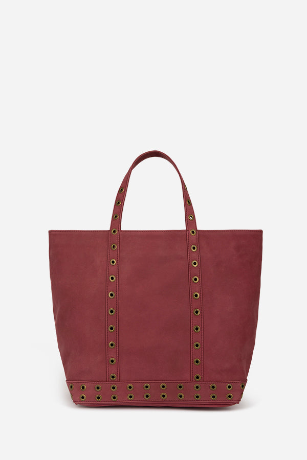 3 QTY NEW // BORDEAUX / Cabas M en Nubuck - BORDEAUX