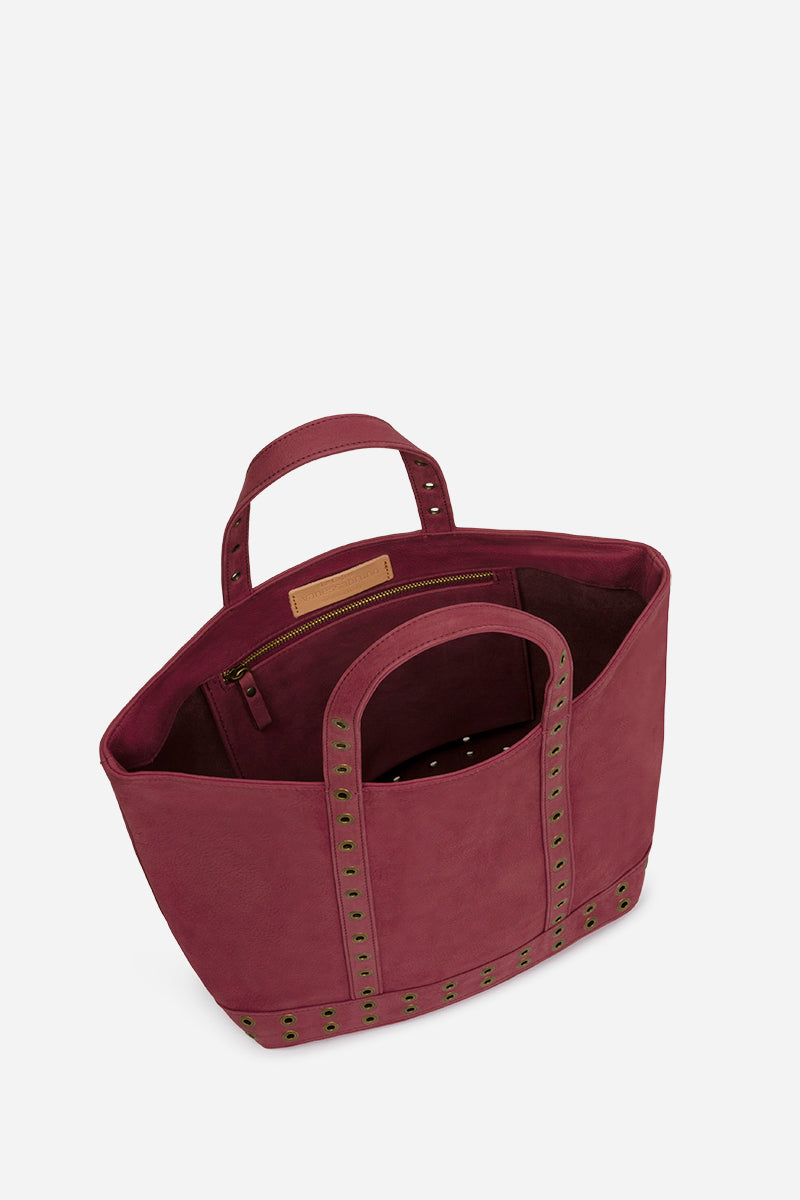 3 QTY NEW // BORDEAUX / Cabas M en Nubuck - BORDEAUX