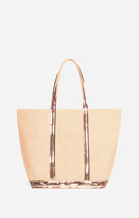 45 QTY NEW // CREME / Cabas L En Toile - CREME