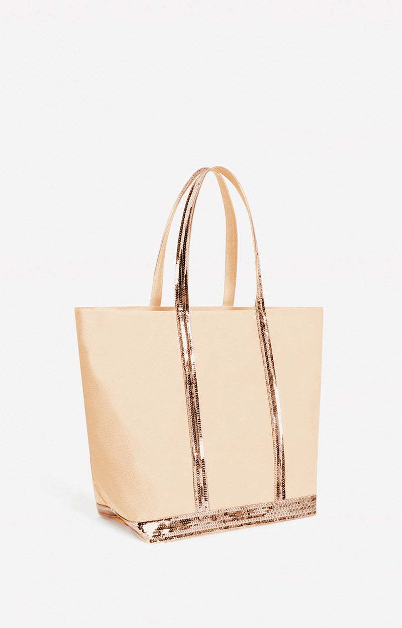 45 QTY NEW // CREME / Cabas L En Toile - CREME